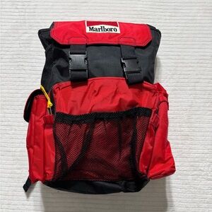 Vintage 2000’ Marlboro Black and Red Men's Backpack